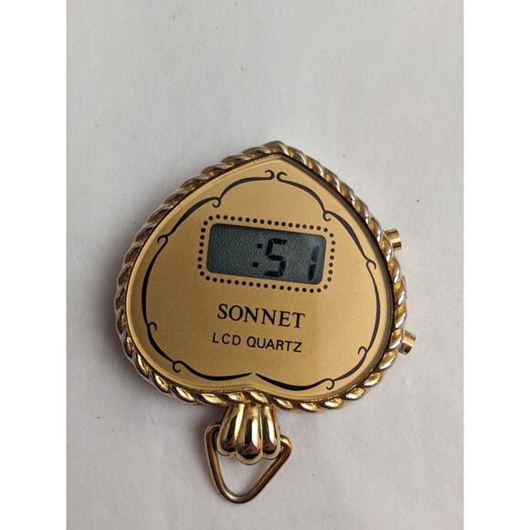 Vintage Sonnet Digital LCD Quartz Face “gold tone” Watch new battery - Picture 1 of 6